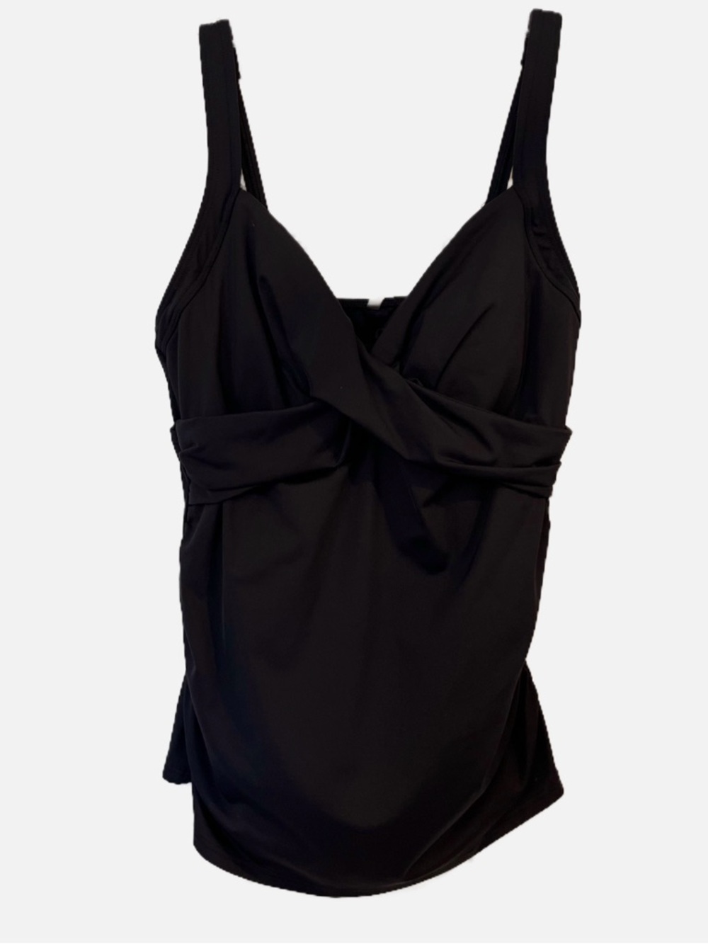Lands' End Women’s Bathing Suit Swimsuit Tankini Twist Top Slimming Liner 8